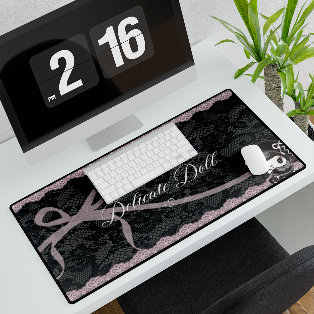 Delicate Doll Lace Desk Mat — Cute Gothic Gaming Mousepad
