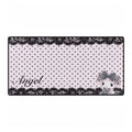 Pink Polka Dot 'Angel' Lace Gaming/Office Mouse Pad with Kawaii Bunny