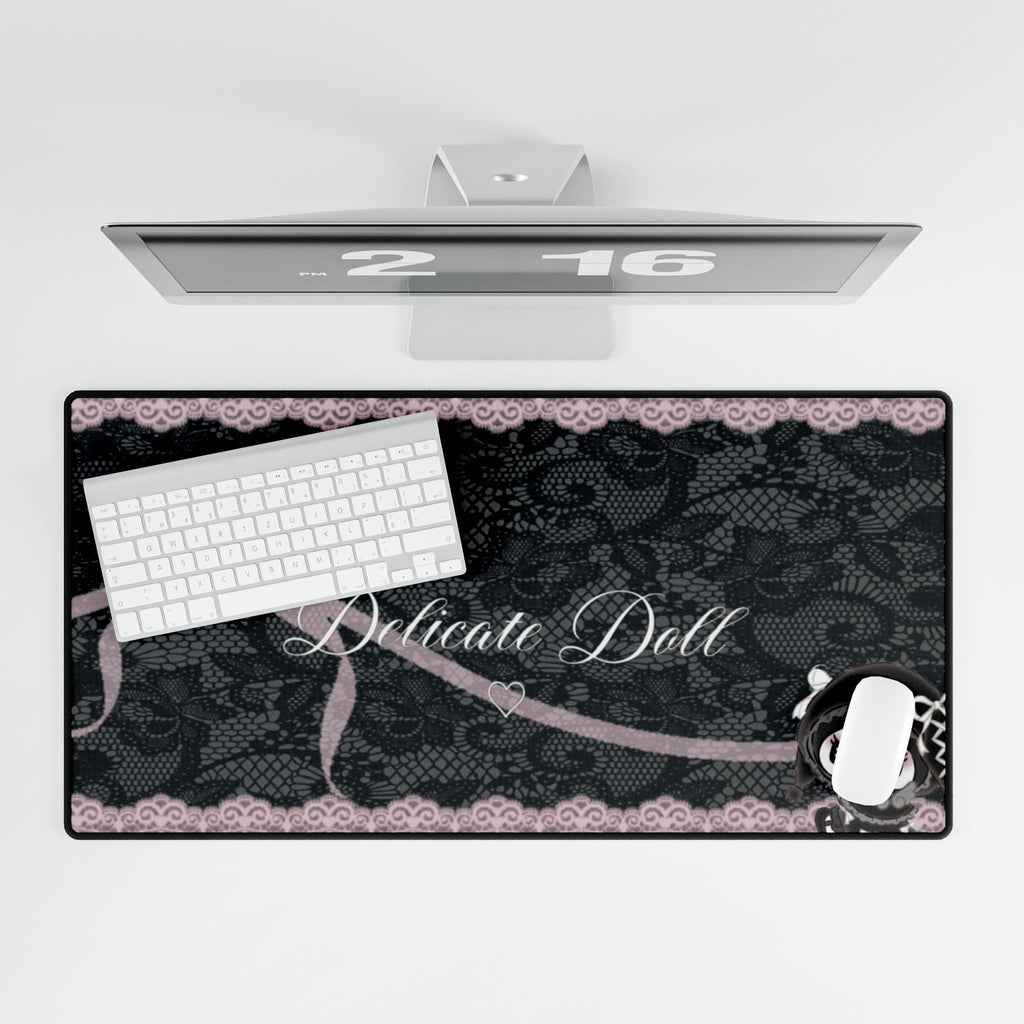 Delicate Doll Lace Desk Mat — Cute Gothic Gaming Mousepad